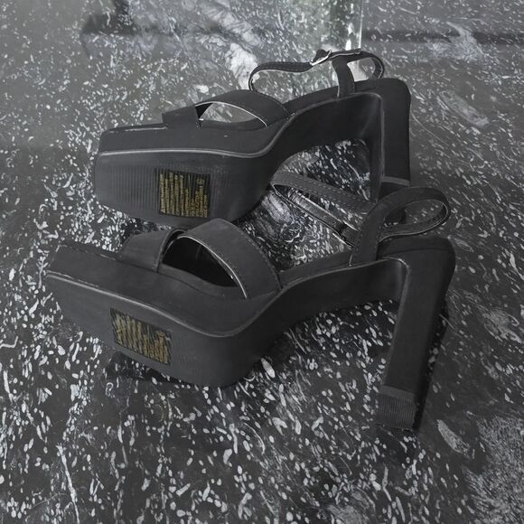 BRAND NEW FOREVER BLOCK HEEL  CRISS-CROSS  ADJUSTABLE BUCKLE ALMOND TOE … - Picture 12 of 16